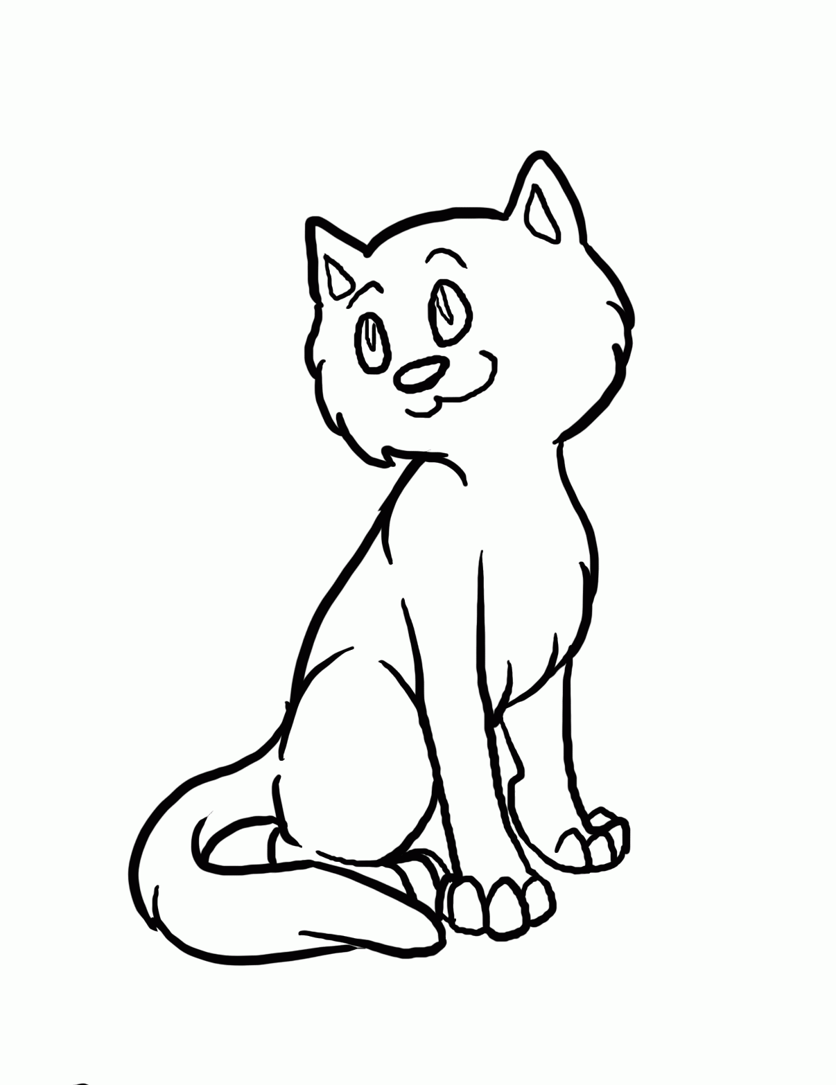 Urocza Kotka - Kolorowanka do Druku dla Dzieci kolorowanka do druku